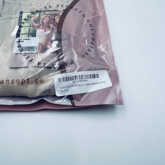 SHAPE CONCEPT 003 Butt Lifter Shorts High-Compression Girdle Short Beige Size M - Picture 3 of 9